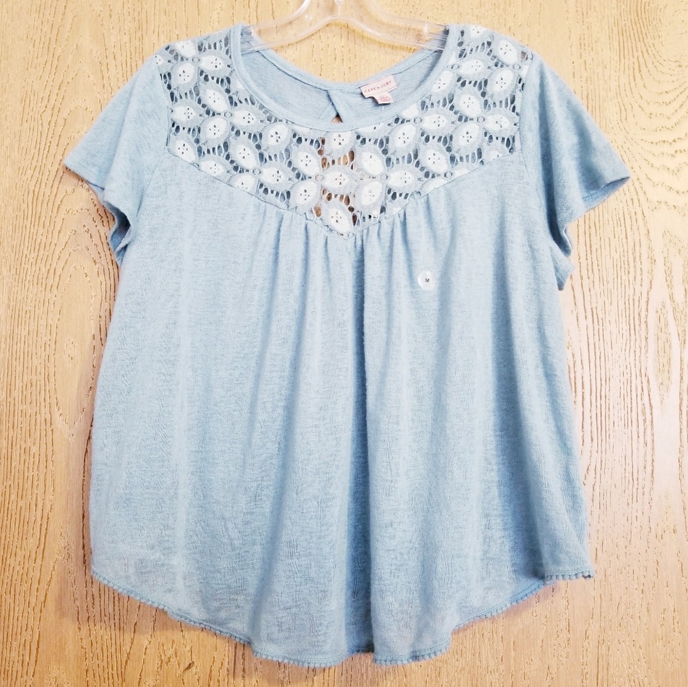 Cape Juby Short Sleeve Embroidered Summer Sweater